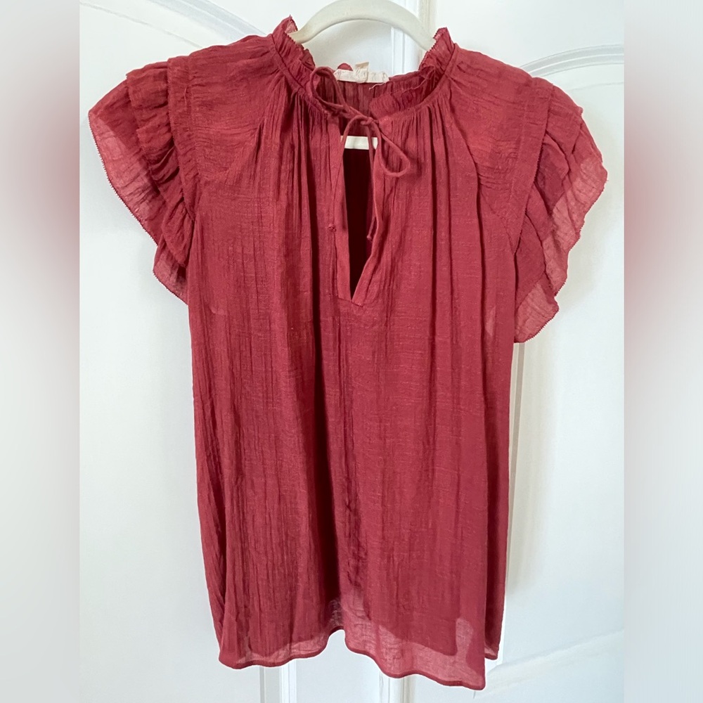 Red Boho Top